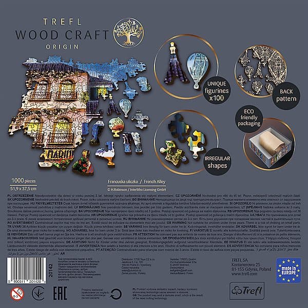 TREFL wooden puzzle French alley 1000 pcs