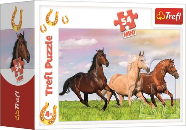 TREFL mini puzzle Horses 54 pcs