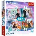 Miniatyrbild 1 av 6: TREFL FROZEN Puzzle 4 in 1 set