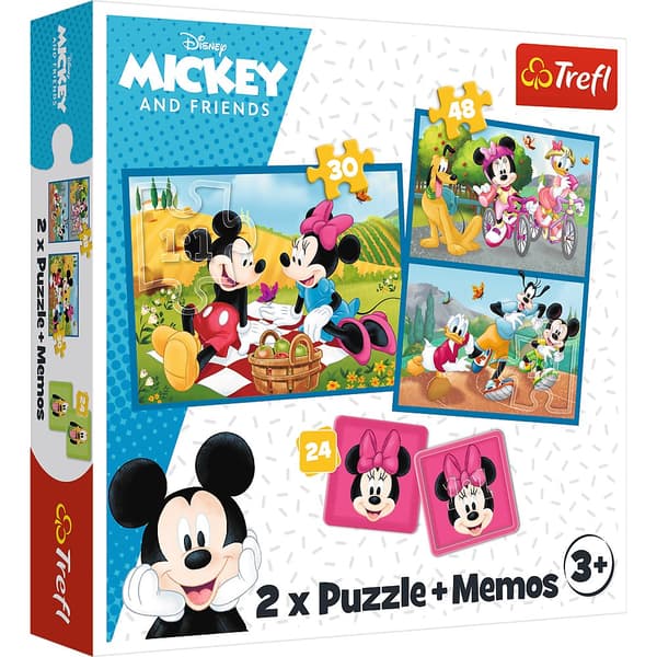 Puzzle - 2in1 + memos - Meet the heroes of Disney Trefl 93344