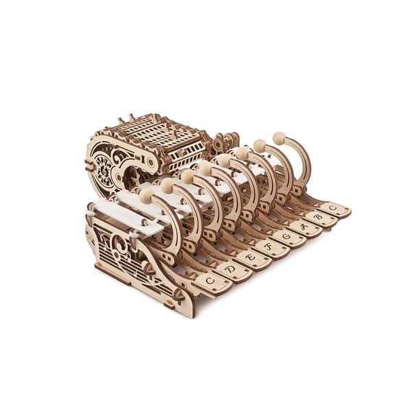 Ugears Mekanisk Celesta Træ Mekanisk Model Gylden