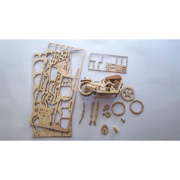 Ugears Cykel Træ Mekanisk Model Gylden