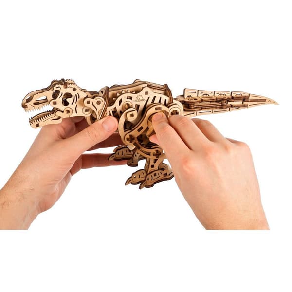 Ugears Mekanisk Træmodel Tyrannosaurus Rex Gylden