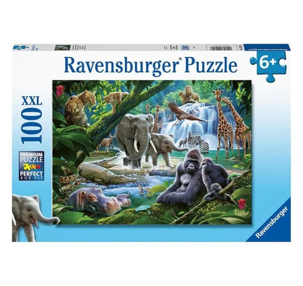 Ravensburger puslespil 100 brikker Jungle familie