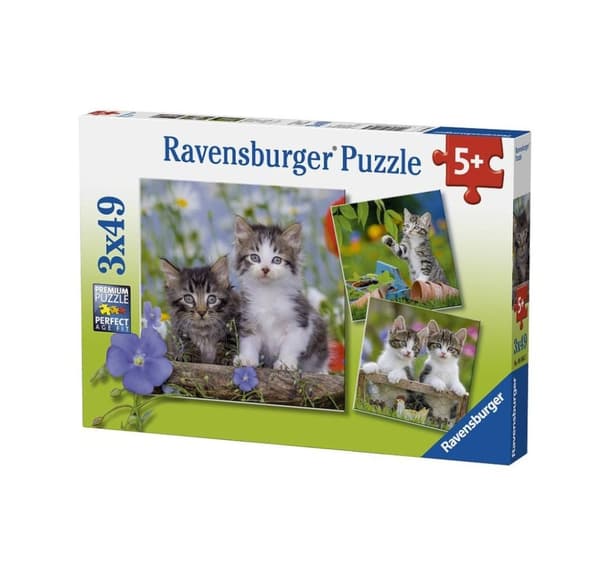 Ravensburger puslespill 3x49 stk Kitties