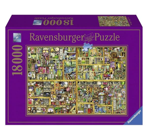 Ravensburger puslespill 18000 brikker Magisk bokhylle
