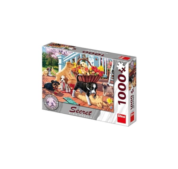Dino kurragömma pussel 1000 st Valpar