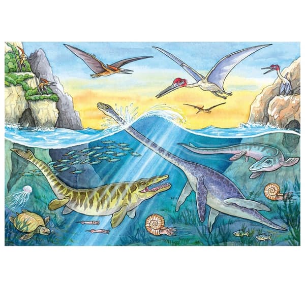 Ravensburger puslespill 2x24 stk Dinosaurer