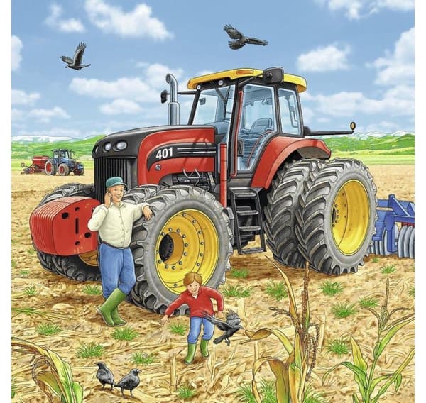 Ravensburger puslespill 3x49 stk Store arbeidsmaskiner
