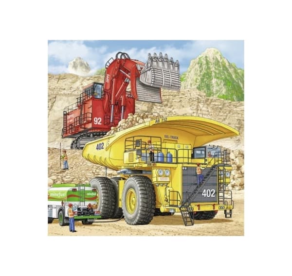 Ravensburger puslespill 3x49 stk Store arbeidsmaskiner