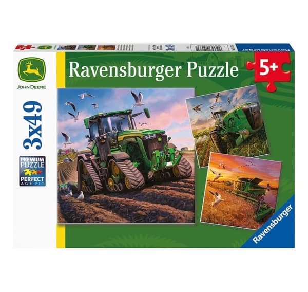 Ravensburger puslespil 3x49 stk John Deere sæson