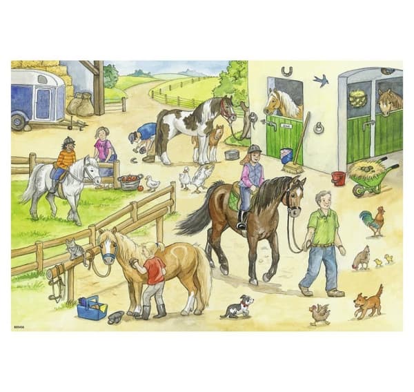 Ravensburger puslespil 2x24 stk Heste