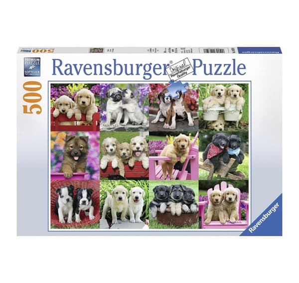 Ravensburger puslespil 500 brikker Hvalpe