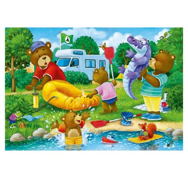 Ravensburger puslespil 2x24 stk bjørnenes ferie