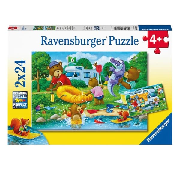 Ravensburger puslespil 2x24 stk bjørnenes ferie