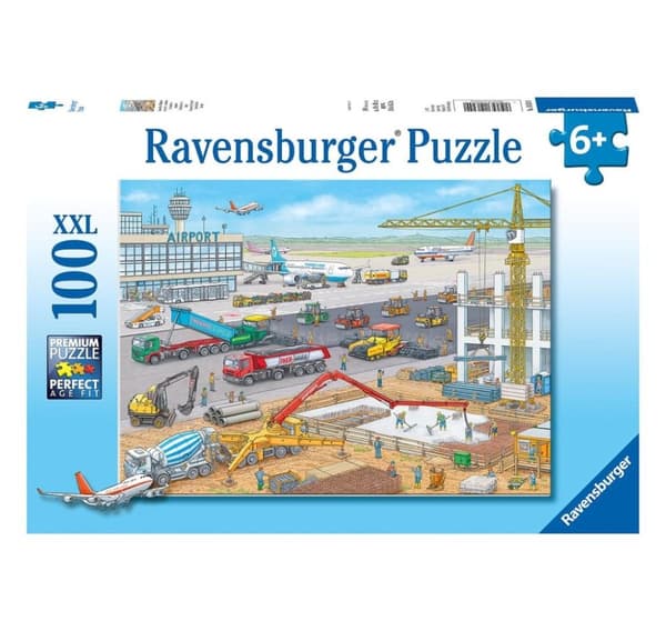 Ravensburger puslespill 100 brikker Byggeplass på flyplassen