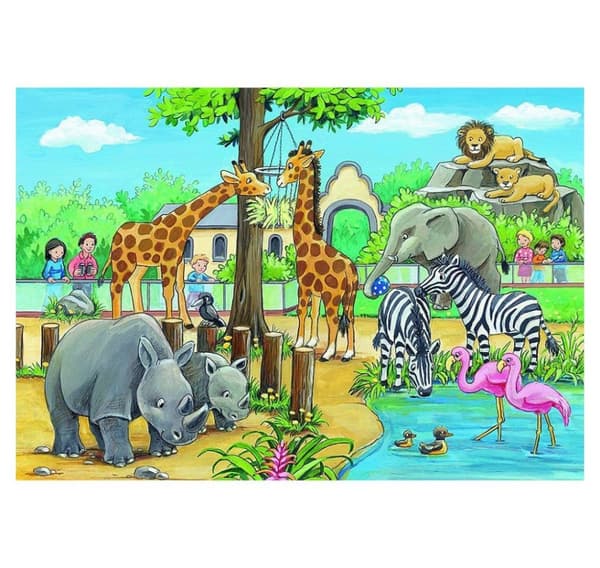 Ravensburger palapeli 2x24 kpl Zoo