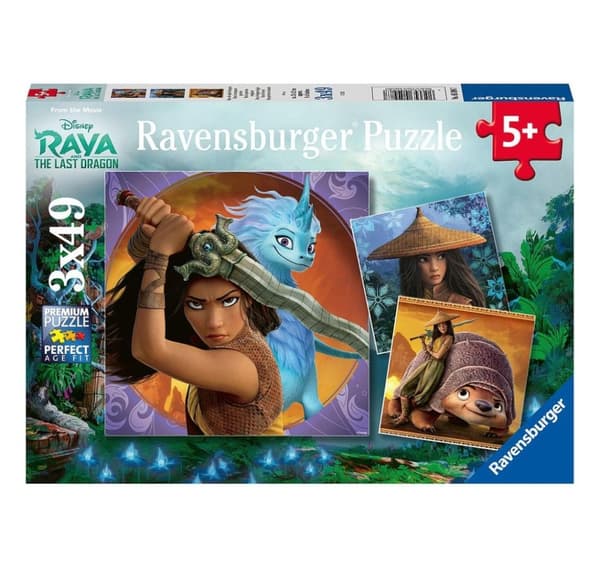 Ravensburger puslespil 3x49 stk Raya og den sidste drage