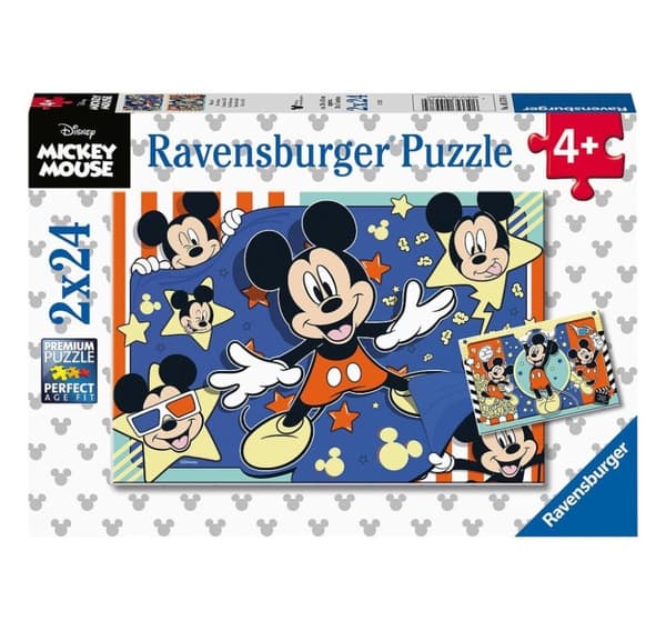 Ravensburger puslespill 2x24 stk Mikke Mus