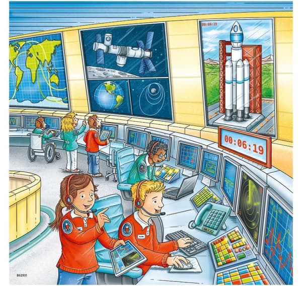 Ravensburger puslespill 3x49 astronauter