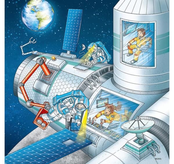 Ravensburger puslespill 3x49 astronauter