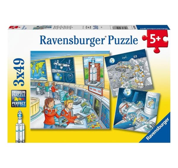 Ravensburger puslespil 3x49 Astronauter