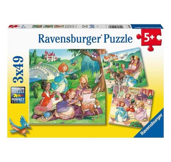 Ravensburger puslespil 3x49 stk Lille prinsesse