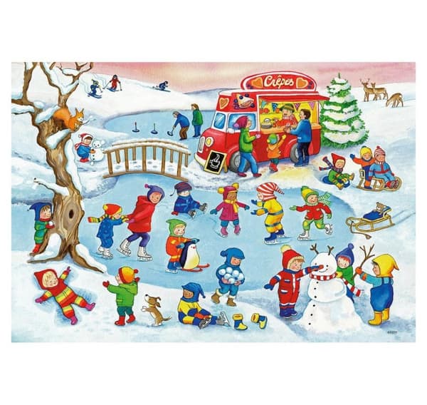 Ravensburger palapeli 2x24 kpl Uinti järvessä
