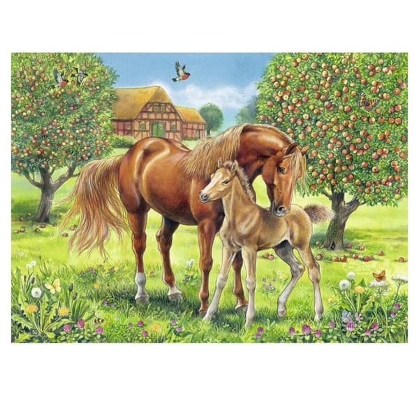 Ravensburger puslespill 100 stk Hester