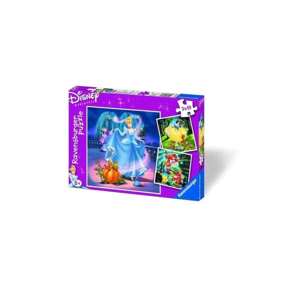 Ravensburger puslespil 3x49 stk Snehvide og Askepot