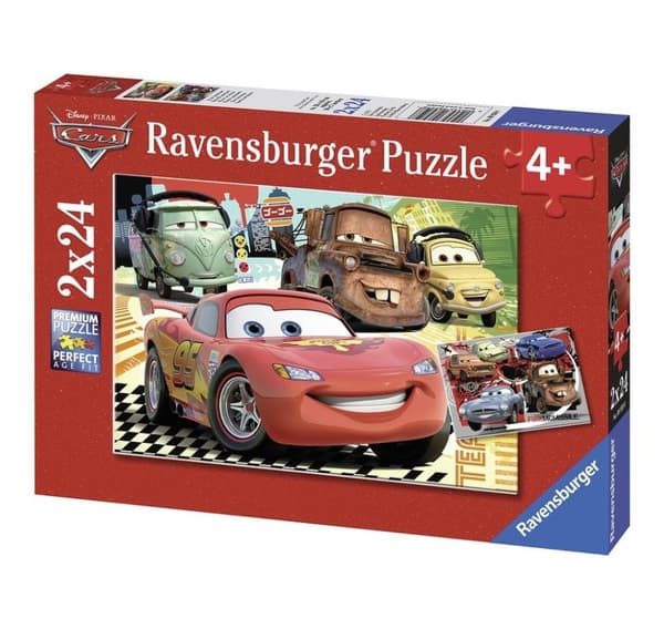 Ravensburger puslespill 2x24 stk Biler