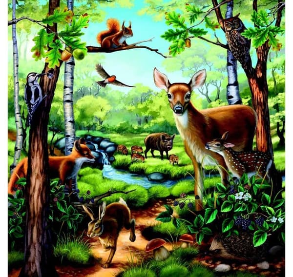 Ravensburger puslespil 3x49 stk Dyr