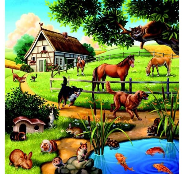 Ravensburger puslespil 3x49 stk Dyr