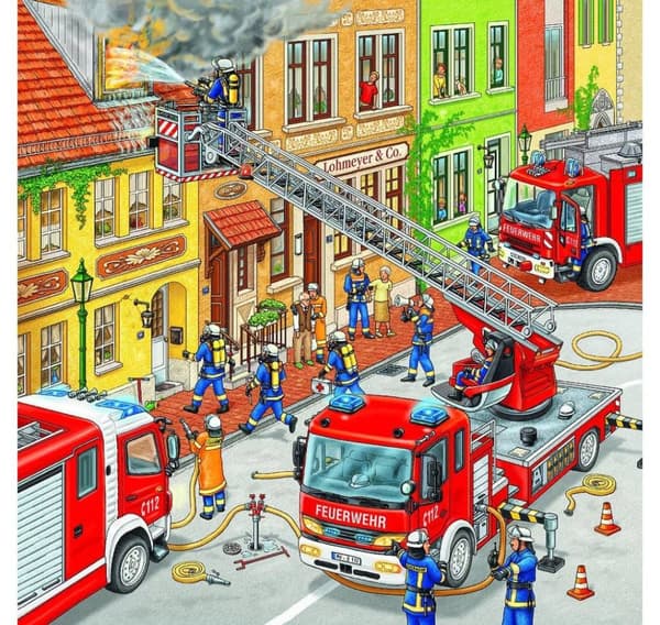 Ravensburger palapeli 3x49 kpl Palokunta