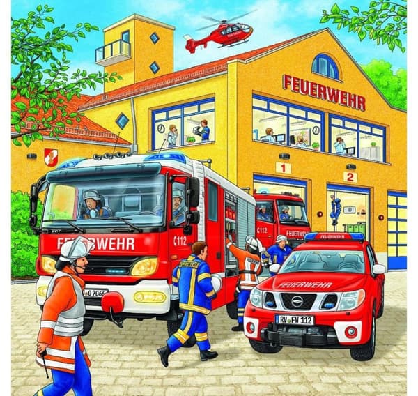 Ravensburger palapeli 3x49 kpl Palokunta
