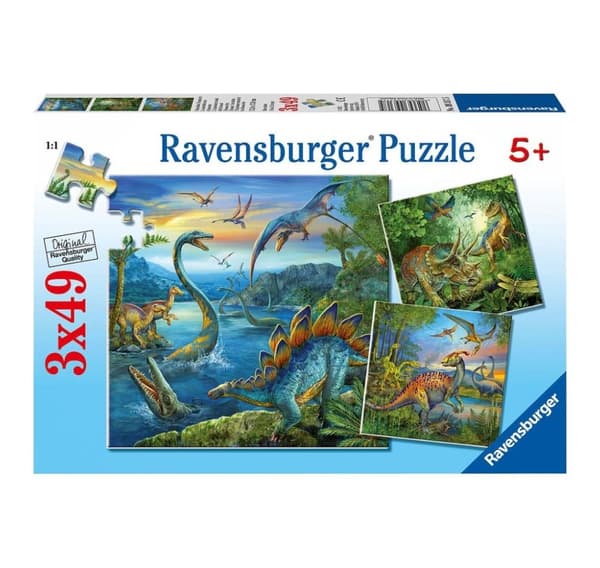 Ravensburger puslespil 3x49 stk Dinosaurer