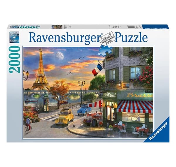 Ravensburger puslespil 2000 brikker Paris solnedgang