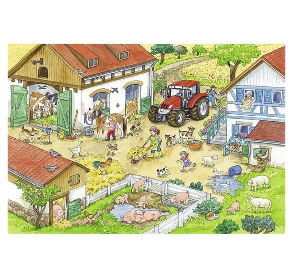 Ravensburger puslespill 2x24 stk En dag på gården