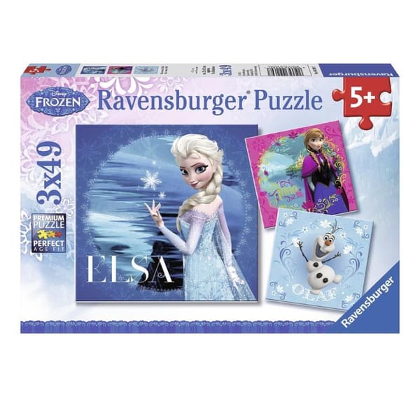 Ravensburger puslespill 3x49 stk Disney Snow Queen