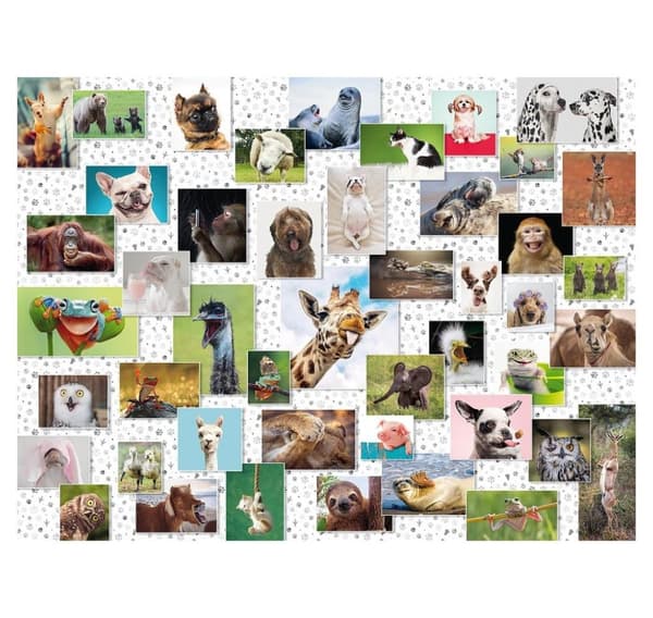 Ravensburger palapeli 1500 kpl Hauskoja eläimiä