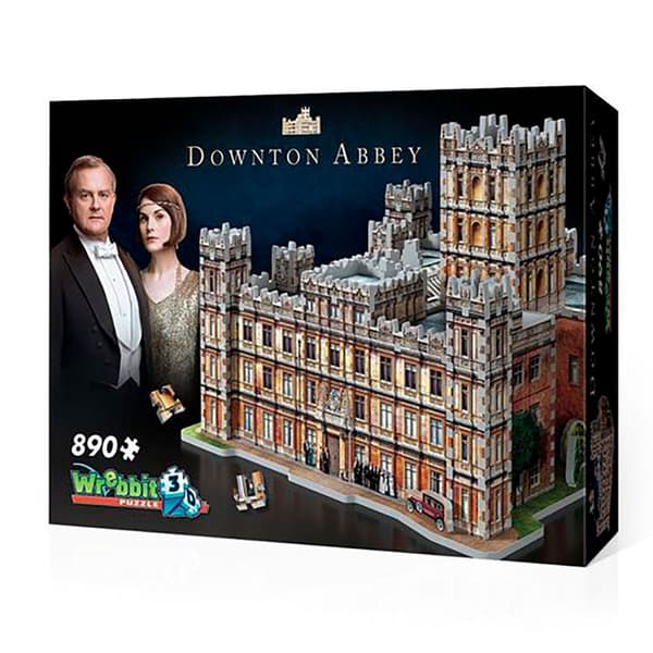 Wrebbit Emblematiske Bygninger Downton Abbey 3d Gåde 850 Stykker Brun