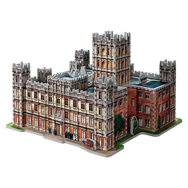 Wrebbit Emblematiske Bygninger Downton Abbey 3d Gåde 850 Stykker Brun