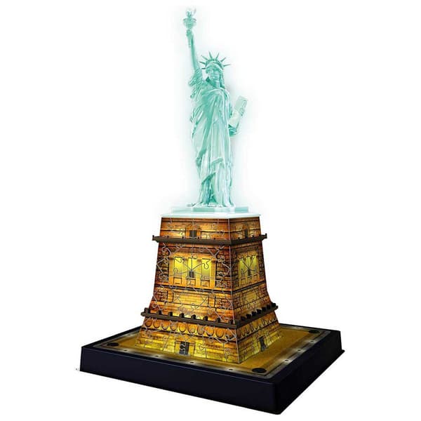 Ravensburger Liberty Statue Night Edition Gåde 3d Gylden