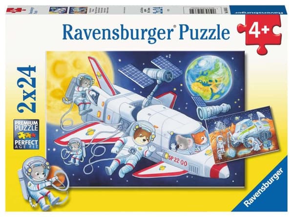 Ravensburger Pussel 2 x 24 bitar - Animals In Space