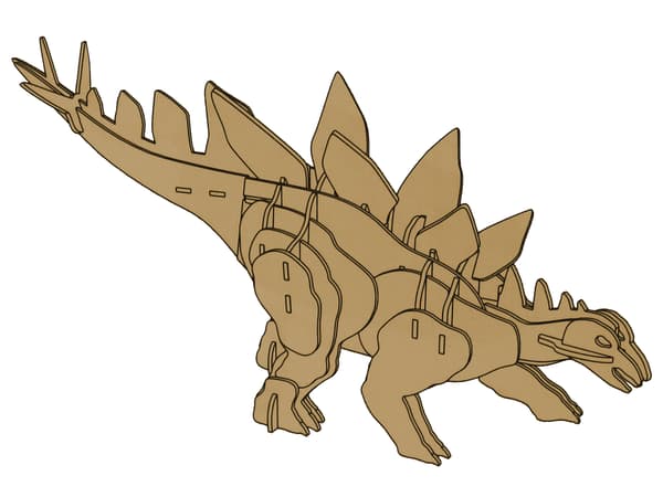 Træ 3D rumlig puslespil Stegosaurus Uddannelsesforsamling 41 stykker