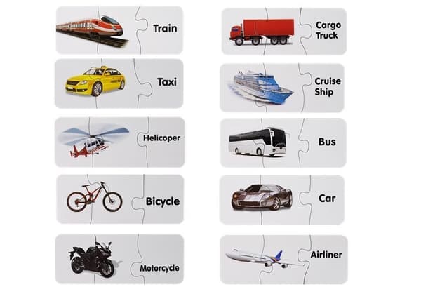 Pædagogisk puslespil Transport Jigsaw 10 forbindelser