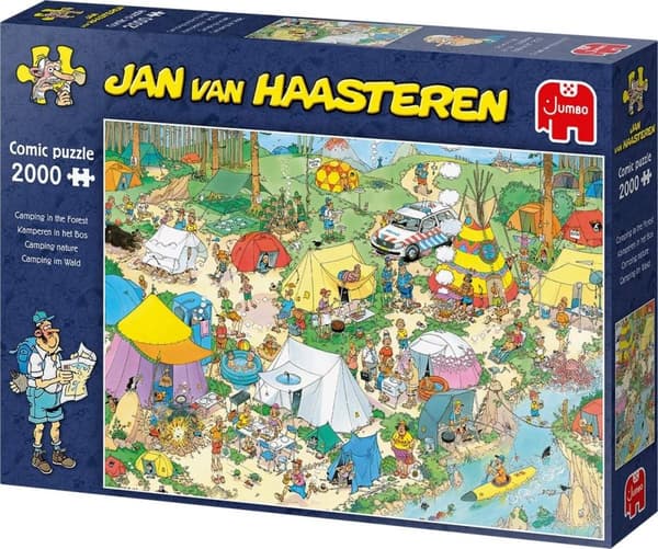 Jan van Haasteren Camping i skoven puslespil - 2000 brikker