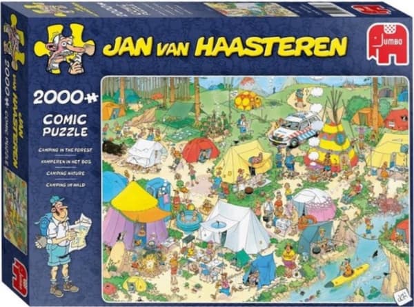 Jan van Haasteren Camping i skoven puslespil - 2000 brikker