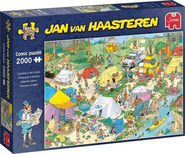 Jan van Haasteren Camping i skoven puslespil - 2000 brikker