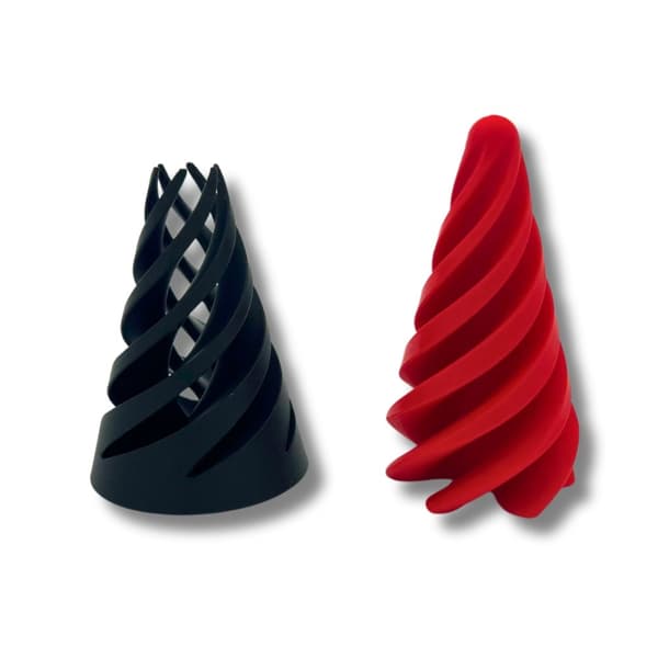 Impossible pass through spiral cone 3D Printed